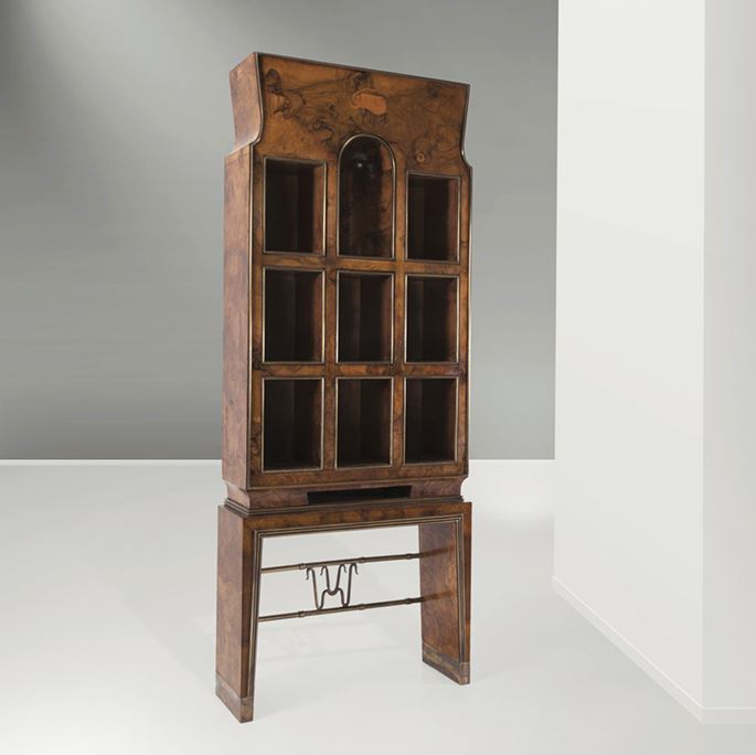 Gio Ponti - Cabinet in walnut veneer for Gabriele D&#39;Annunzio&#39;s &quot;Opera Omnia&quot; | MasterArt
